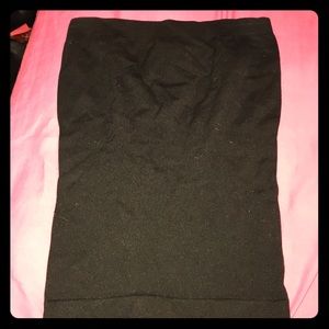 Black Spandex Tube Top/Long Bandeau